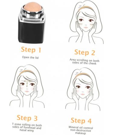 Mikinona Face Oil Absorbing Roller 1pc Facial Oil Absorbing Ball Beauty Instrument Grease Oily Skin Roller Black 1 count (Pack of 1) - Buy Online on SooperMarket.com