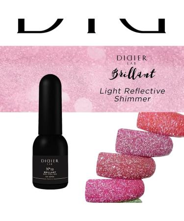 Didier Lab - Premium UV Gel Nail Polish - Brillant No. 12 - Gel Nail Varnish - Nail Art - Long-Lasting High Gloss Wear - Pink Gel Nail Polish - Gel Nails - Glitter Gel Nail Polish - Rich Pigment - Buy Online on SooperMarket.com