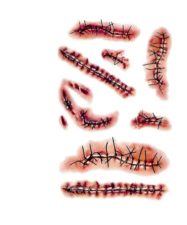 Zombie Scars Tattoos Bloody Scar with Fake Blood Costume Makeup Halloween Decorations Party Favor zombie bride costume women