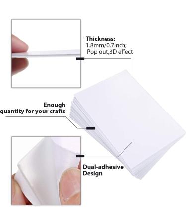12 Sheets Double Sided Adhesive Foam for Shaker Cards & Scrapbooking - 3D White Foam Sheets (7.9 x 5.9 Inch) - Buy Online on SooperMarket.com