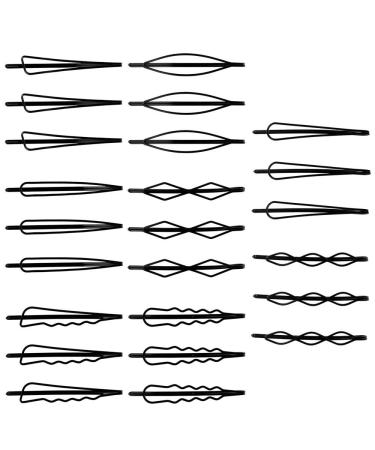 24PCS Hair Clips 8 Styles Hair Grips Hair Pins Hair Styling Accessories Hair Barrette Clips for Women Girls DIY Black
