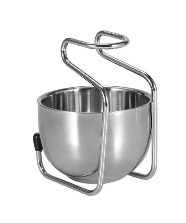 Premium Stainless Steel Shaving Set - Classic Wet Shave Brush Holder & Bowl Stand for Men - Buy Online on SooperMarket.com