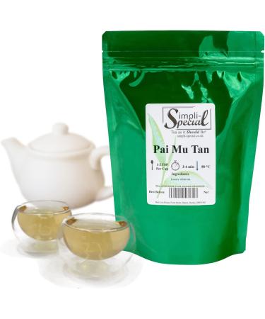 Pai Mu Tan White Loose Leaf Tea by Simpli-Special - 50g Resealable Pouch for Hot or Iced Tea - Buy Online on SooperMarket.com
