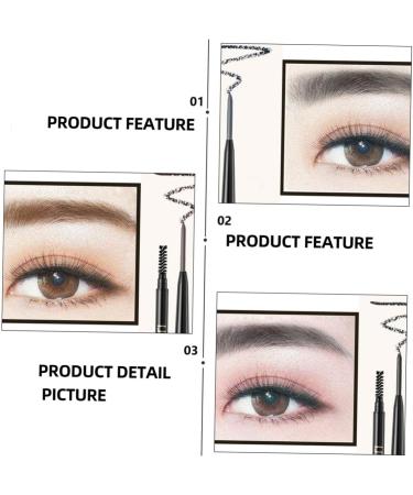 BELLIFFY 2 1 Eyebrow Makeup Tools Eyebrow Waterproof Natural Eyebrow Pen Automatic Rotating Pencil Brow Liner 1 count (Pack of 1) Brown - Buy Online on SooperMarket.com
