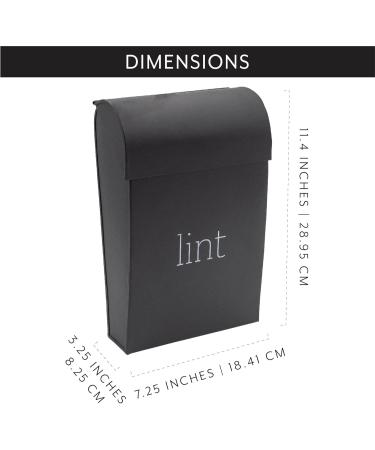AuldHome Enamelware Lint Holder Bin - Black | Modern Farmhouse Laundry Room Decor for International Shipping - Buy Online on SooperMarket.com