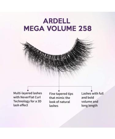 Ardell Mega Volume Lash 258 False Lashes - Curl Technology - 4 pairs - Buy Online on SooperMarket.com