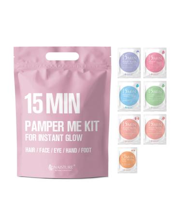 Spa Kit for Women-Korean Skincare Set Includes home spa essentials like a hair mask hand and foot masks eye mask facial masks. Pamper yourself with 15 MIN PAMPER ME KIT by NAISTURE