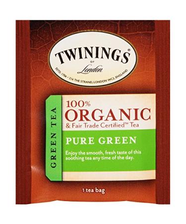 Organic Fair Trade Pure Green Tea Bags - Twinings of London, 20 Count (Pack of 6) - Buy Online on SooperMarket.com