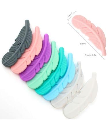 Weekjoey 20Pcs Feather Silicone Beads Jewelry Making DIY Bracelet Necklace Pendant - Soft Colorful Loose Beads in 20 Colors for Handmade Supplies - Buy Online on SooperMarket.com