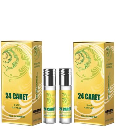 BlueQueen 24 Caret Roll On Perfume Alcohol Free Long Lasting Jasmine Perfume for Women and Men | Hypoallergenic Travel Size Jasmine Oil Perfume Roll On - 8Ml - Pack of 6 - Buy Online on SooperMarket.com