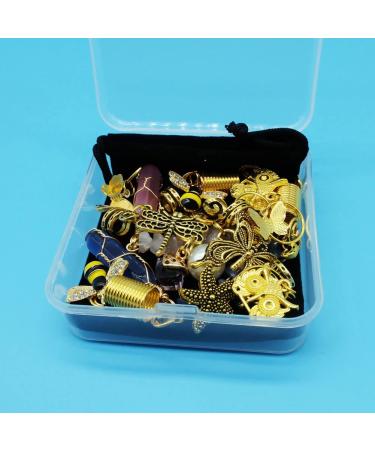 12 PCS Locs Hair Jewelry Braids Hair Clips - Adjustable Hair Cuffs with Vintage African Pendant Charms - Handmade Crystal & Metal Bee Owl Accessories - Buy Online on SooperMarket.com
