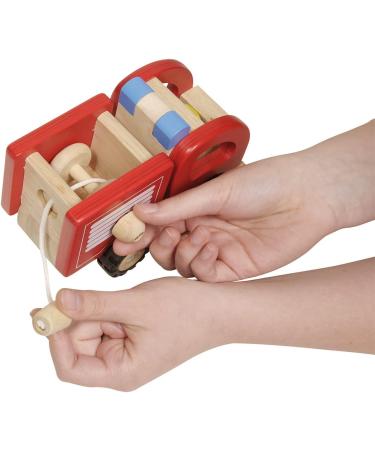 Goki 55927 Fire Brigade Red Fire Engine - International Shipping - Quality Wooden Toy for Kids - Buy Online on SooperMarket.com