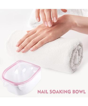 Nail Soaking Bowl Set with Cuticle Remover and Stainless Steel Peeler - 2PC Gel Polish Remover Kit for Manicure and Nail Art - Buy Online on SooperMarket.com