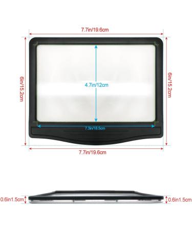 4X Large Ultra Bright LED Page Magnifier - Handheld Magnifier for Reading Seniors and Low Eyesight Person for Reading Small Fonts & Low Vision Seniors (Black) - Buy Online on SooperMarket.com
