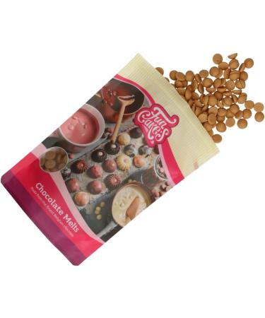 FunCakes Chocolate Melts Gold: Melting Chocolate to Make Sweet Bonbons Drips Glaze Cake Decorations Drizzles. Easy Melting in Microwave or Au Bain-Marie Halal. 250g. - Buy Online on SooperMarket.com