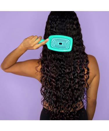 Curl Keeper Flexy Brush - Turquoise | Detangle & Clump Curls - Buy Online on SooperMarket.com
