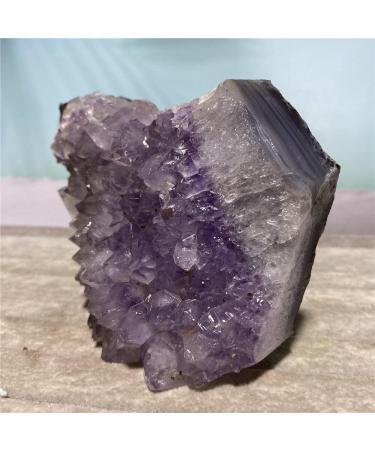 Natural Crystal Rough Amethyst Stone Natural Crystal Geode Specimen Rew Reiki Feng Shui Wicca Living Home Decorative Room - Buy Online on SooperMarket.com