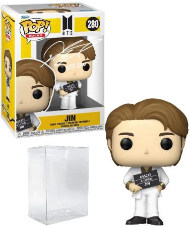 Official BTS Jin #280 Facsimile Signed Reprint Funko POP! Rocks Figurine with Protector Case - Laser Autographed Collectible - Buy Online on SooperMarket.com
