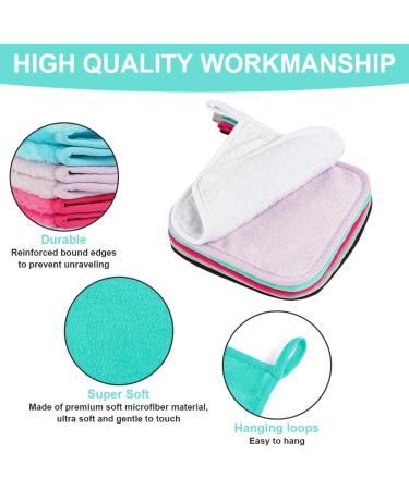 URAQT 6 Pack Face Cloths Make Up Remover 7.87 * 7.87in Soft Microfibre Face Wipes for Reusable Makeup Remover Cloth Washable Ultra Soft Facial Cleansing Wipe Cloths (Multi-Color) 6 Pcs-multi-colored - Buy Online on SooperMarket.com
