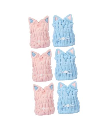 Didiseaon 6 Pcs Fast Drying Cap Thicken Shower Hair Drying Cap Shower Cap Aldult