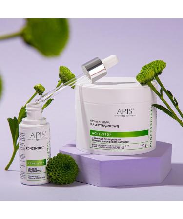 Apis Professional Acne Stop Algae Mask with Bamboo Green Tea and Dead Sea Black Mud 200g - Buy Online on SooperMarket.com