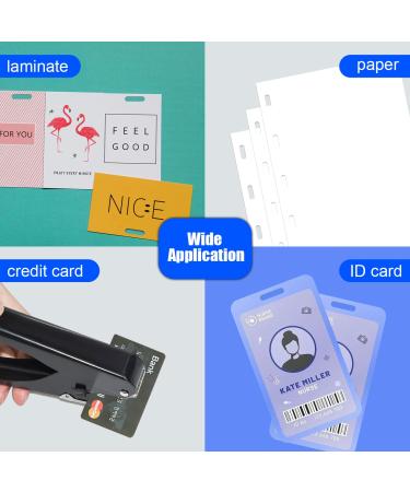 JIKIOU Badge Hole Punch - All-Metal Oval Heavy-Duty Tool for PVC ID Cards, Crafts, Paper Tags - 0.6 x 0.16 inch Elliptical Aperture - Buy Online on SooperMarket.com