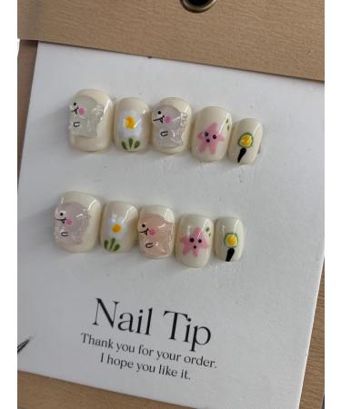 Handmade Wearing Armor Hand Drawn Cute Cartoon Handmade Fake Nail Art Nail enhancement (Size : M) - Buy Online on SooperMarket.com