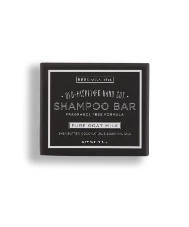 Beekman 1802 Shampoo Bar  Pure (Fragrance Free) - 3.5 oz - Cleanses & Revitalizes Hair - Safe for All Hair Types  Including Color Treated - Cruelty Free