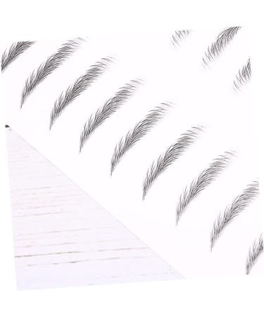 Housoutil Black Eyebrows 2 Pairs Simulation Eyebrow Stick-on Brows Artificial Eyebrow Patch Eyebrow Stickers Water Proof 3d - Buy Online on SooperMarket.com