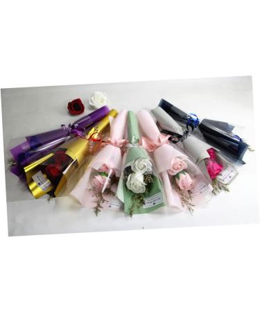 HOMSFOU 4 Pcs Rose Flower Flowers Bouquet Flower Soap Bouquet Gift Flower Bouquet Presents Artificial Bouquet Artificial Flower Bundles Bouquet of Flowers Artificial Carnation Roses - Buy Online on SooperMarket.com