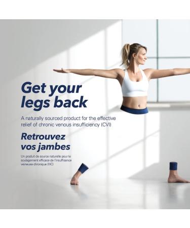 Esenvia Legs Chronic Venous Insufficiency Relief Tablets 34g - Helps Relieves signs and symptoms of Varicose Veins Spider Veins Heaviness of the legs Pain Swelling Burning Sensation - 30 Count - Buy Online on SooperMarket.com