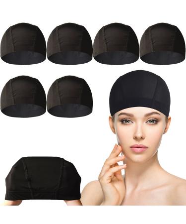 6 PACK Wig Caps for Wig Making - Stretchable Cooling Dome Ice Silk Wig Caps for Women Lace Front Wig