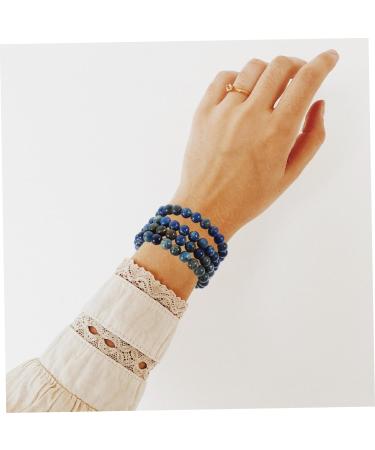 STOBOK 2Pcs stone bracelet Stone delicate delicate bracelet stone necklace bead accessories Bracelet beads wristband decorative bracelet Scattered beads decorate beading Blue 0.60X0.60X0.60CM - Buy Online on SooperMarket.com