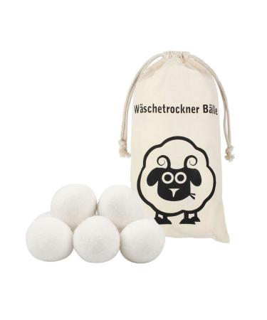 Beautybigbang XXXL dryer balls for tumble dryer 8 Pack Dryer Balls 7cm dryer balls made of 100% New Zealand sheep's wool for down jackets ecological gifts 7cm for noticeably softer laundry