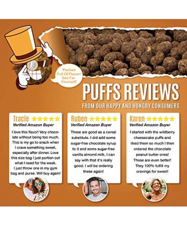 Keto Protein Puffs | Low Carb, High Protein Snack | Gluten & Grain Free, Keto-Friendly - Peanut Chocolate Crunch Flavor - Buy Online on SooperMarket.com