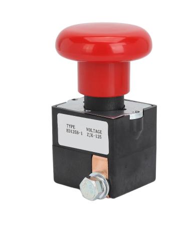 Emergency Push Button Switch Reliable Easy Operation 0.7 to 1.1Ue Emergency Stop Switch Stable Rapid Response for Electric Stacker Forklift Pallet Car (125A)