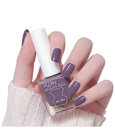 TBeautfave Purple Nail Varnish Nail Polish Quick Dry Long Lasting Nail Polish Non-Toxic Nail Polishes Breathable Nail Polish No Need Cure Gel Polish Nail Varnish at Home 29 Purple