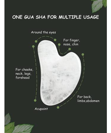 Rose Quartz Gua Sha Tool for Face Massage and Lymphatic Drainage - HANABEE Facial Beauty Tool (White) - Buy Online on SooperMarket.com