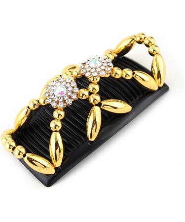 Kytpyi Beaded Hair Comb Slides - 3 PCS Double Sided Clips for Women & Girls | Elastic Magic Combs for DIY Hair Styling & Accessories - Buy Online on SooperMarket.com