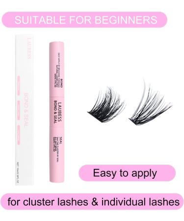 Cluster Lashes Kit Bond and Seal Lash Glue Black Eyelash Glue Cluster Lashes Glue Bond and Seal Individual Lashes at Home Lash Extension Kit Individual Lash Glue Waterproof Lash Bond and Seal 5ml+5ml Bond and Seal (Black+Clear) Tool - Buy Online on SooperMarket.com