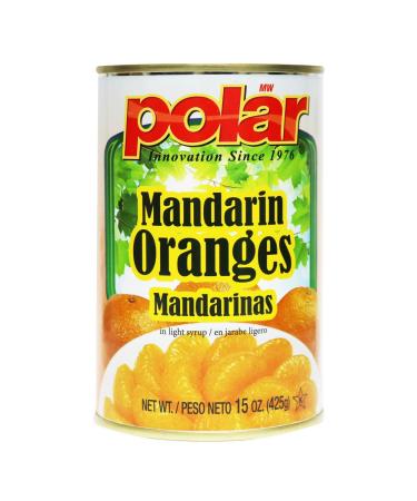 MW Polar Polar Mandarin Oranges in Light Syrup 15 Ounce (Pack of 12)