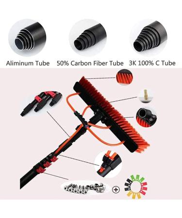 Window Cleaning Pole Water Fed Extendable Brush for Indoor/Outdoor High Window Extension Cleaning Pole Window Washing Equipment/10.8M/35Ft 55cm Brush Head 11M/36FT - Buy Online on SooperMarket.com