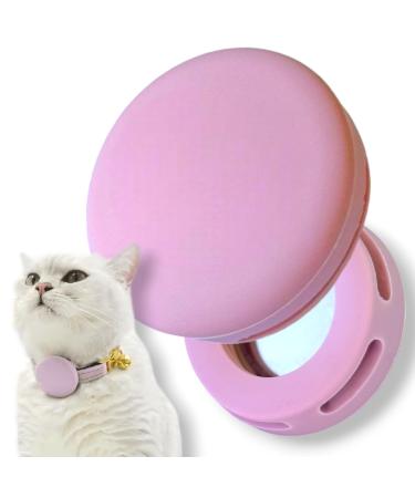 moosh Silicone Airtag Holder for Dogs and Cats | Perfect for Pet Trackers | Safe & Stylish Lilac Purple