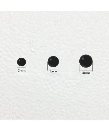 YsesoAi 300-Piece Mini Black Glass Eyes Kit for Needle Felting Bears Dolls Decoys Sewing - 2/3/4mm Assortment (100Pcs Per Size) - Buy Online on SooperMarket.com