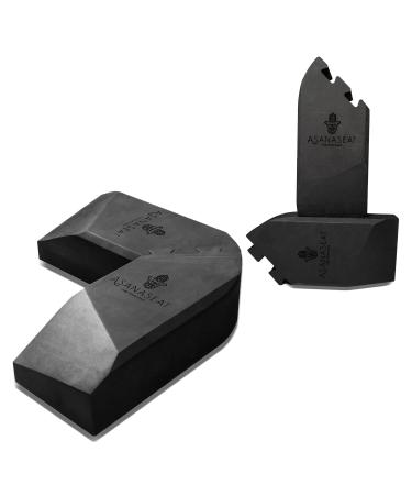 Asanaseat Multifunctional Yoga Block, Set of 2, Use as Meditation Seat, Floor Seat, Stretching Blocks and Added Stability During your Practice, Interlocking Lightweight EVA Foam