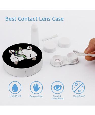 Unicorn Butt Contact Lens Travel Kit Portable Cute Contact Box with Mirror for Daily Outdoor - Buy Online on SooperMarket.com