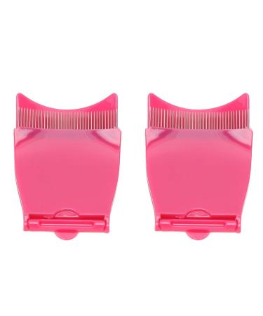 2 Pcs Eyelash Comb Separator Portable Folding Eyelashes Mascara Brush And Comb With Metal Teeth Eyelash Grooming Tool Eye Beauty For Home Travel Office