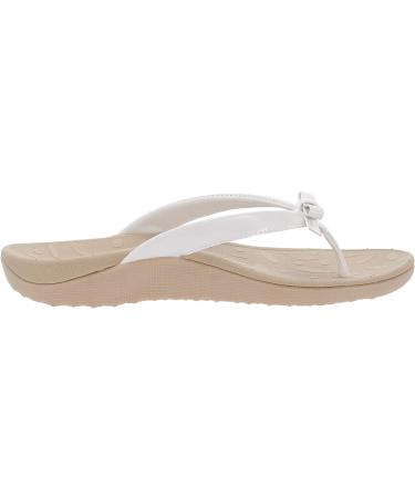 WHITIN Women's Flip Flops Thong Sandals with Arch Support | Soft Toe Post | Deep Heel Cup | Bowknot White - Buy Online on SooperMarket.com