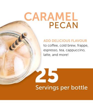 Jordan's Skinny Syrups Sugar-Free Coffee Syrup Caramel Pecan Flavoring for Chai Latte Protein Shake and More - Zero Calorie Gluten-Free Keto Friendly - 750ml (25.4 Fl Oz) - Buy Online on SooperMarket.com