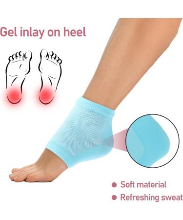 Sibba 4 Pairs Moisturizing Gel Heel Socks Cracked Heel Gel Lined Infused Toeless Spa Socks for Women Soft Cotton Silicone Ventilate Heel Sleeves Open Toe Foot Care Treatment Overnight (Multicolor) 4 Pairs Black+Pink+Gray+Green 4.0 - Buy Online on SooperMarket.com